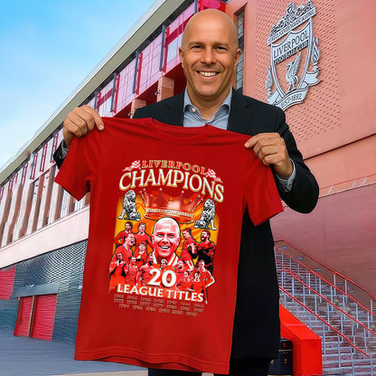 Liverpool FC Premier League Champions 2025 V9 Shirt DDTTTV