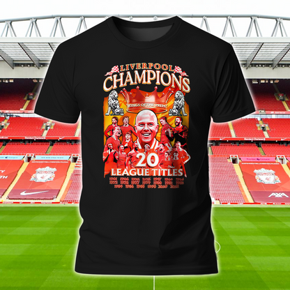 Liverpool FC Premier League Champions 2025 V9 Shirt DDTTTV