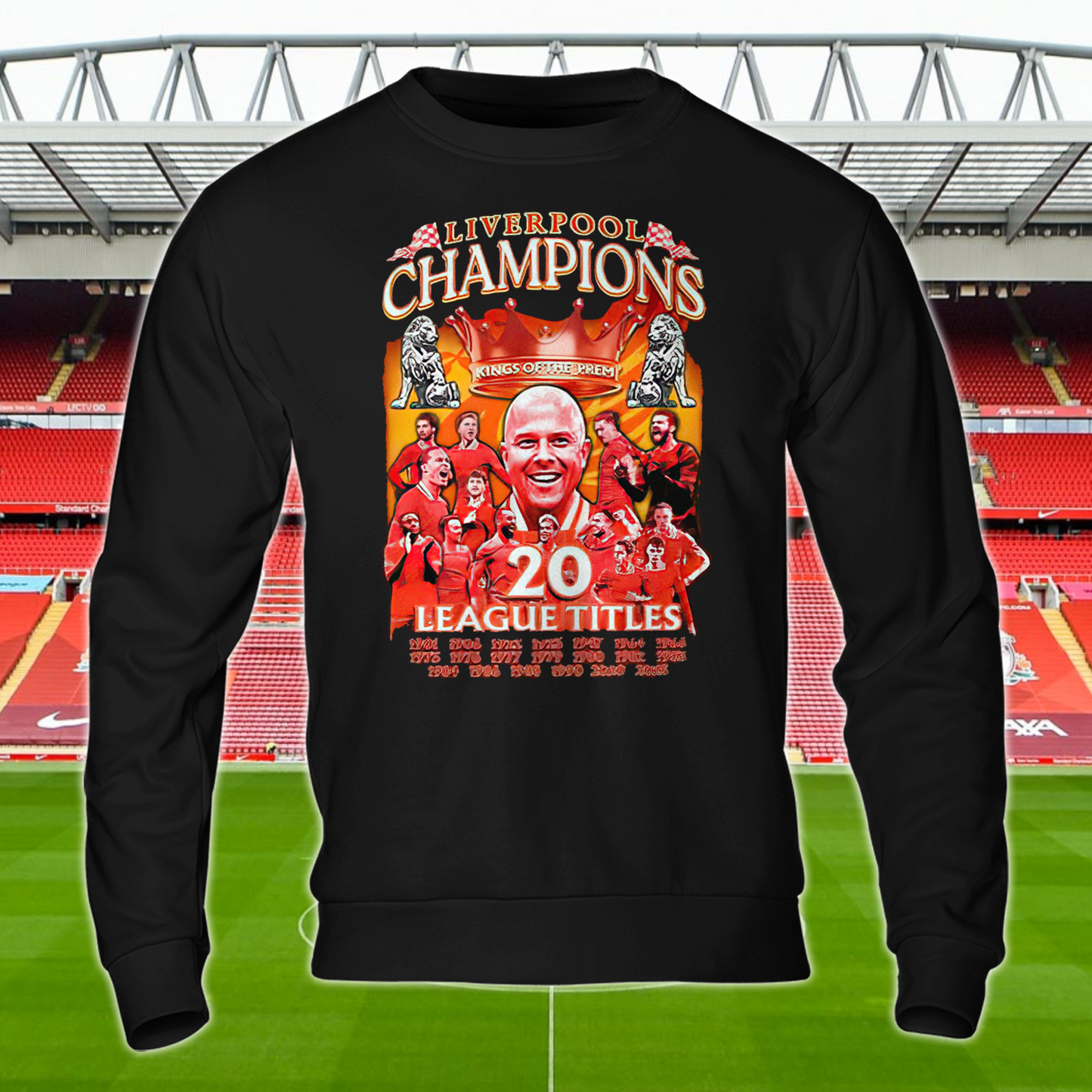 Liverpool FC Premier League Champions 2025 V9 Shirt DDTTTV