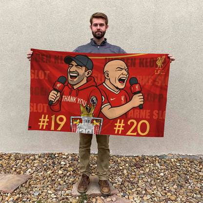 Liverpool Jurgen Klopp x Arne Slot House Flag NDD DVT