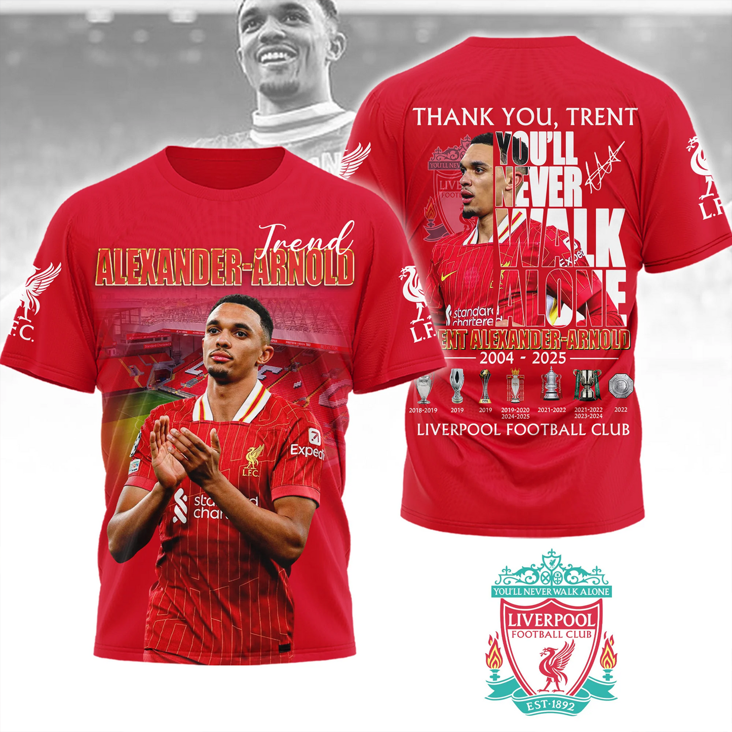 Liverpool Thank You Trent Alexander Arnold 3D Shirt NDD