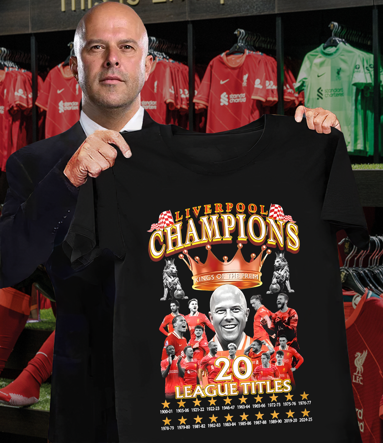 Liverpool Champions 20 League Titles 2D Shirt NDD