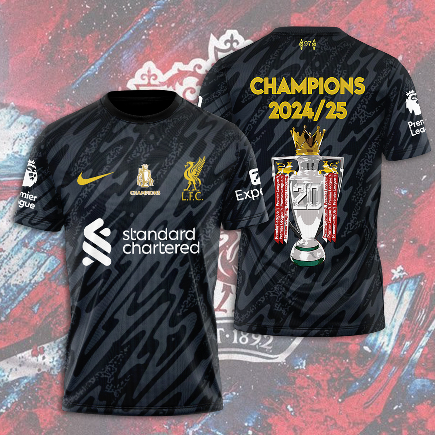 Liverpool FC Champions Premier League 3D Shirt V25 NDD