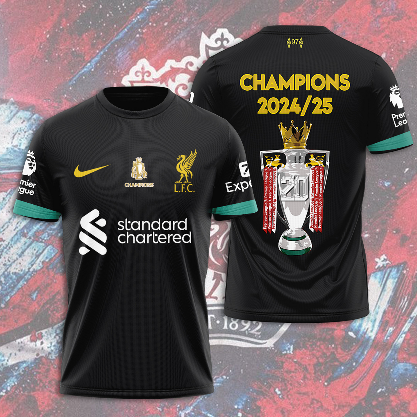 Liverpool FC Champions Premier League 3D Shirt V25 NDD