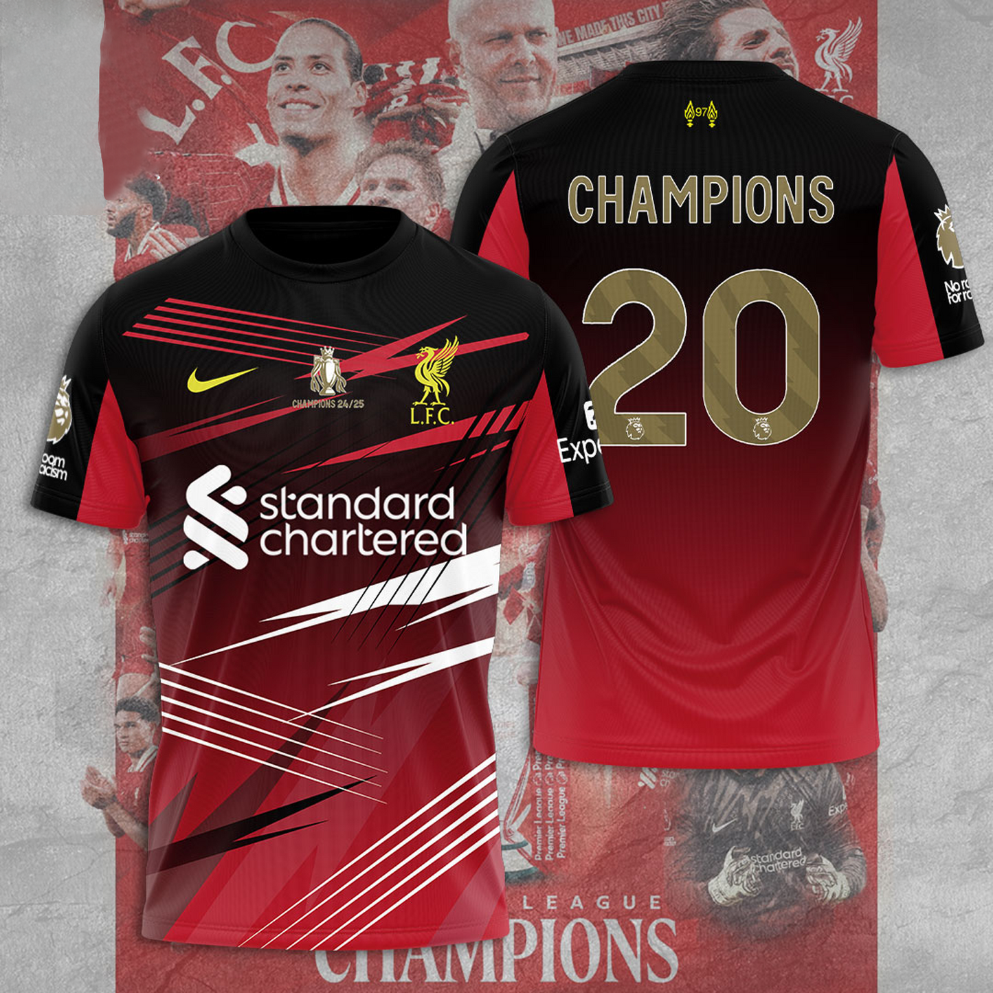 Liverpool FC Champions Premier League 3D Shirt V8 NDD
