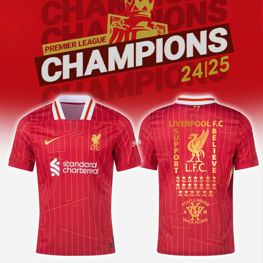 Liverpool Premier League Champions 2024-25 Season Tshirt V15 NDD