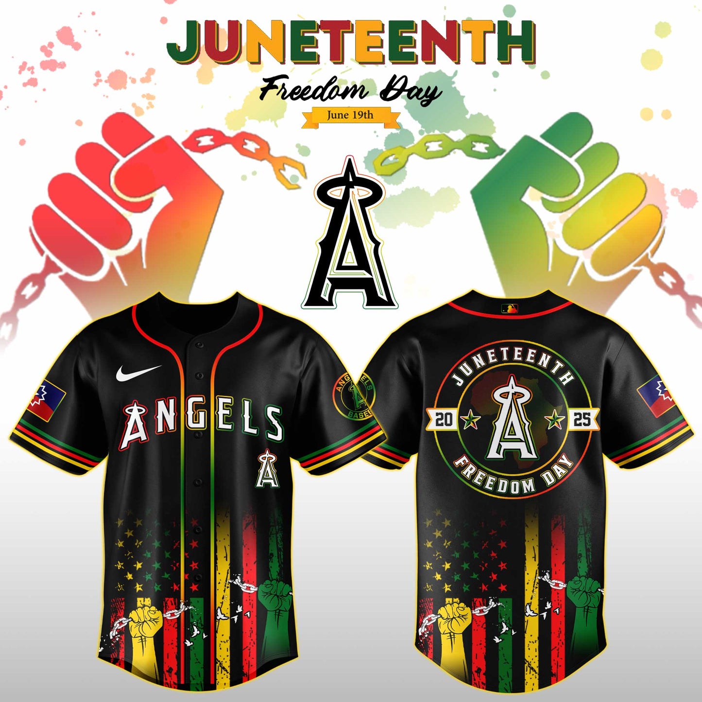 Los Angeles Angels MLB X Juneteenth Day Baseball Jerseys NDD