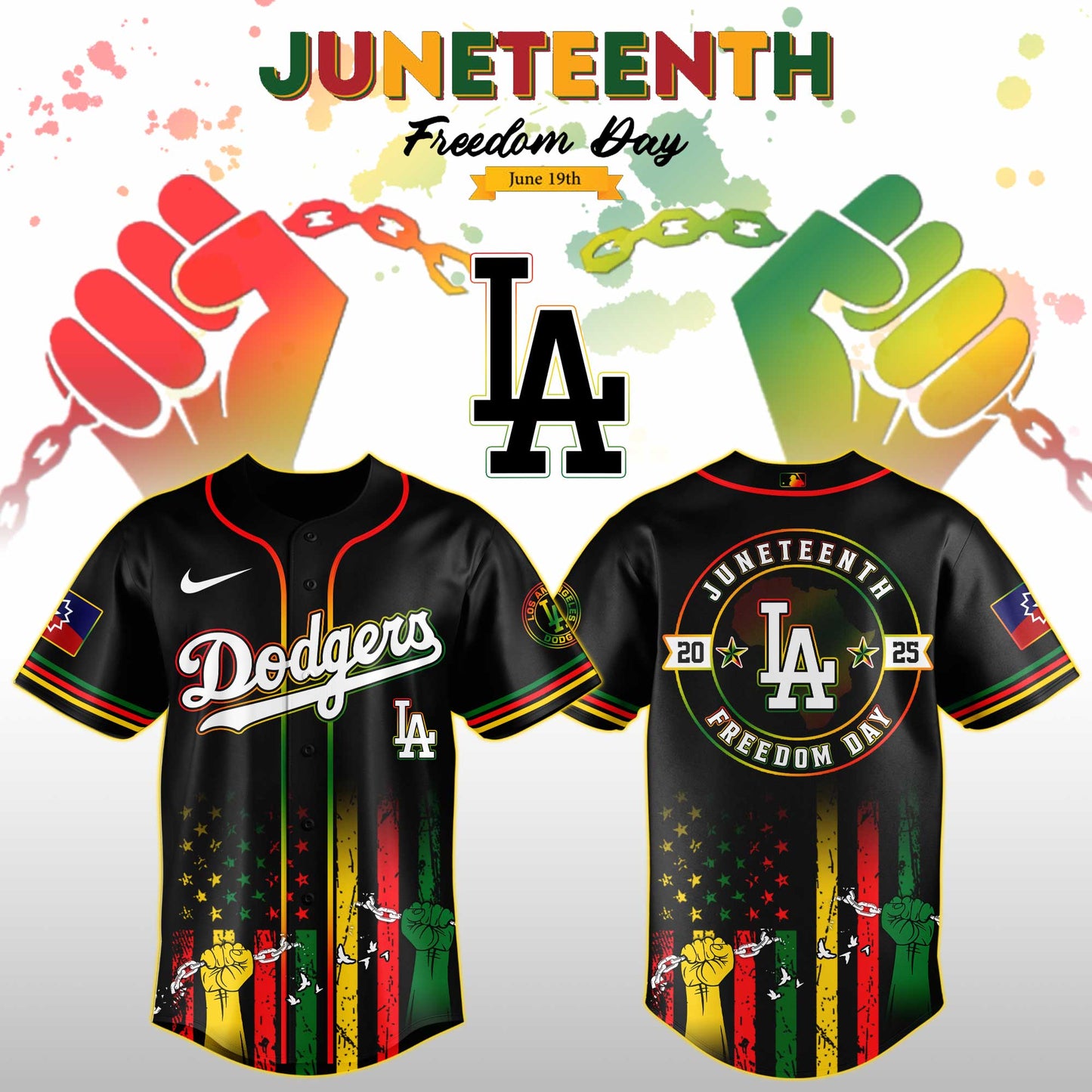 Los Angeles Dodgers MLB X Juneteenth Day Baseball Jerseys NDD