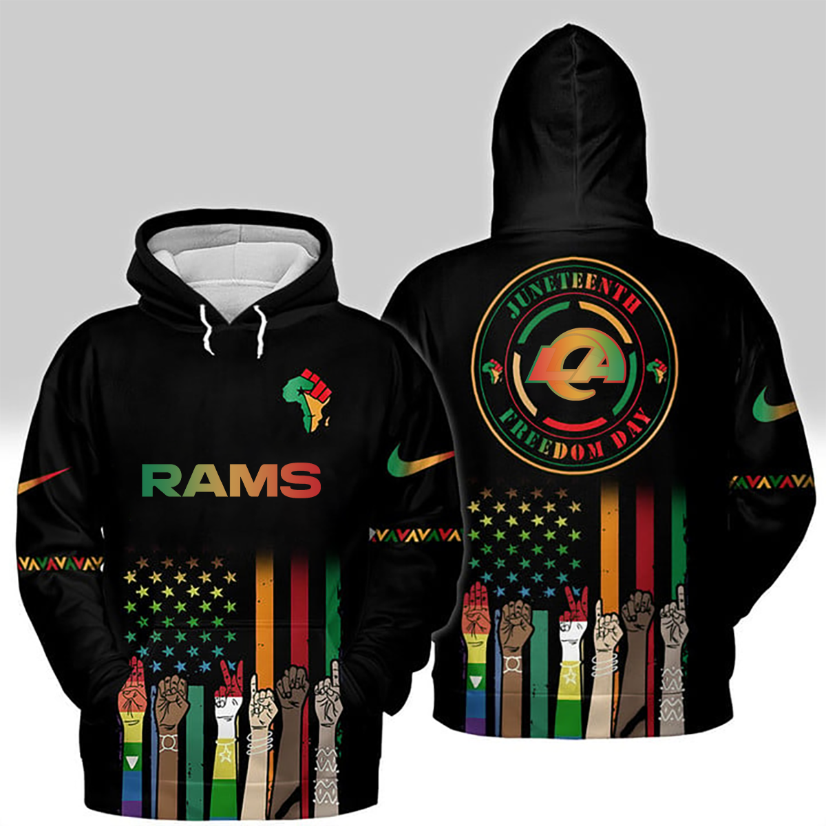 Los Angeles Rams - Juneteenth Freedom Day Shirt DDTCTND