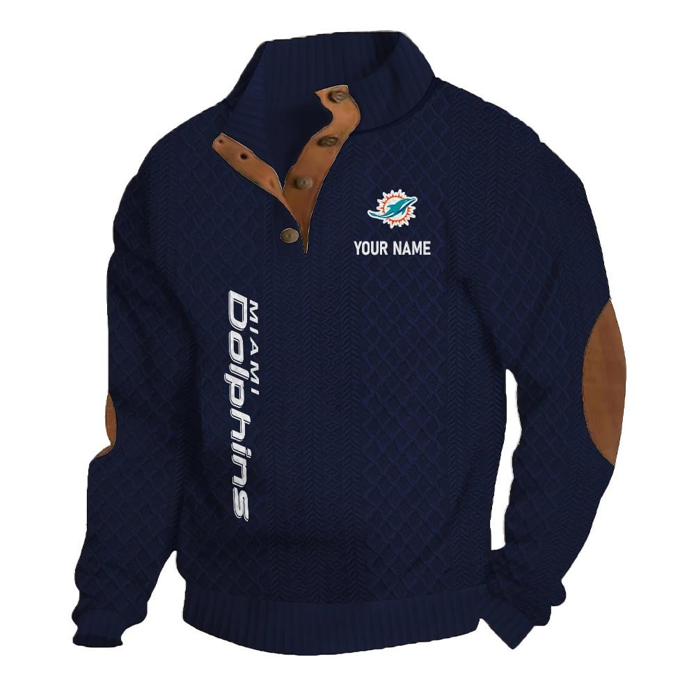 MD NFL Basic Knitted Stand Collar Sweatshirt DDT CTND