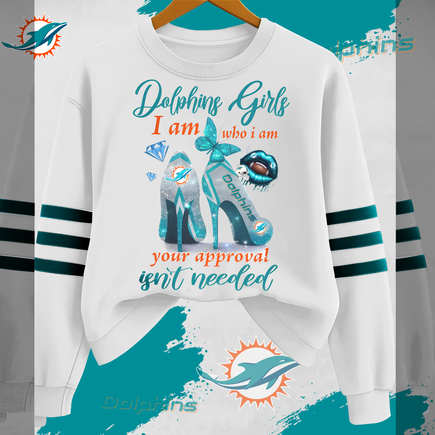 MD NFL I Am Who I Am Glitter Sweatshirt DDT HLPHUONG