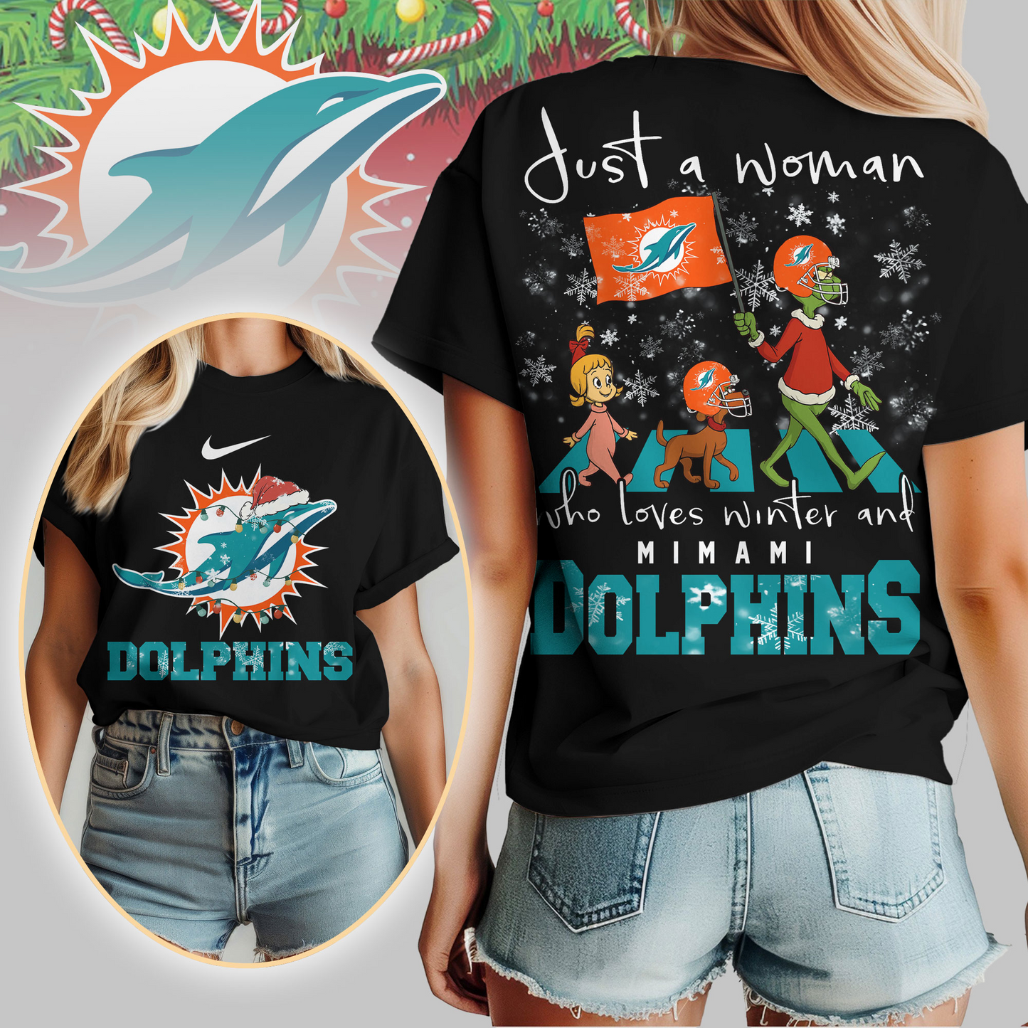 MD Premium NFL Just A Woman Who Loves Winter 3D Shirt DDT CTND