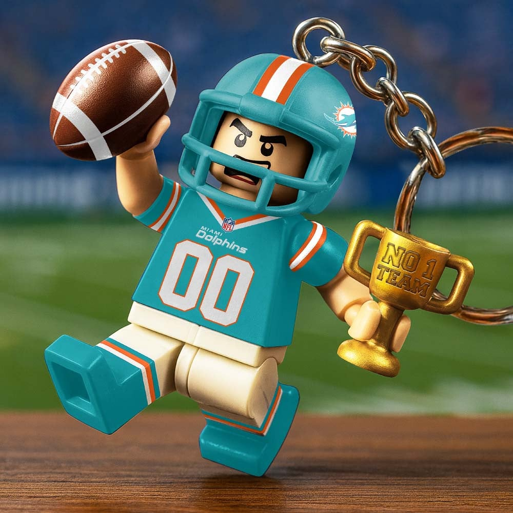 MD Premium NFL Lego No. 1 Team Personalized Key Chain DDT NTL