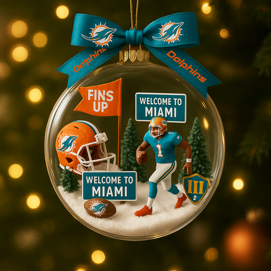 MIA x NFL Commemorative Christmas Ornament DatND DVT