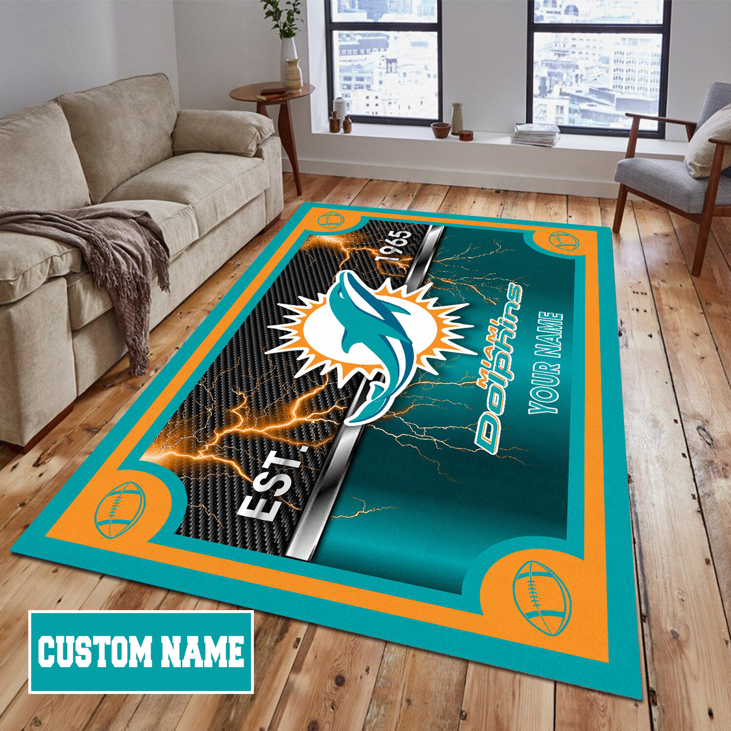 MIA x NFL Rug DATND TANTD