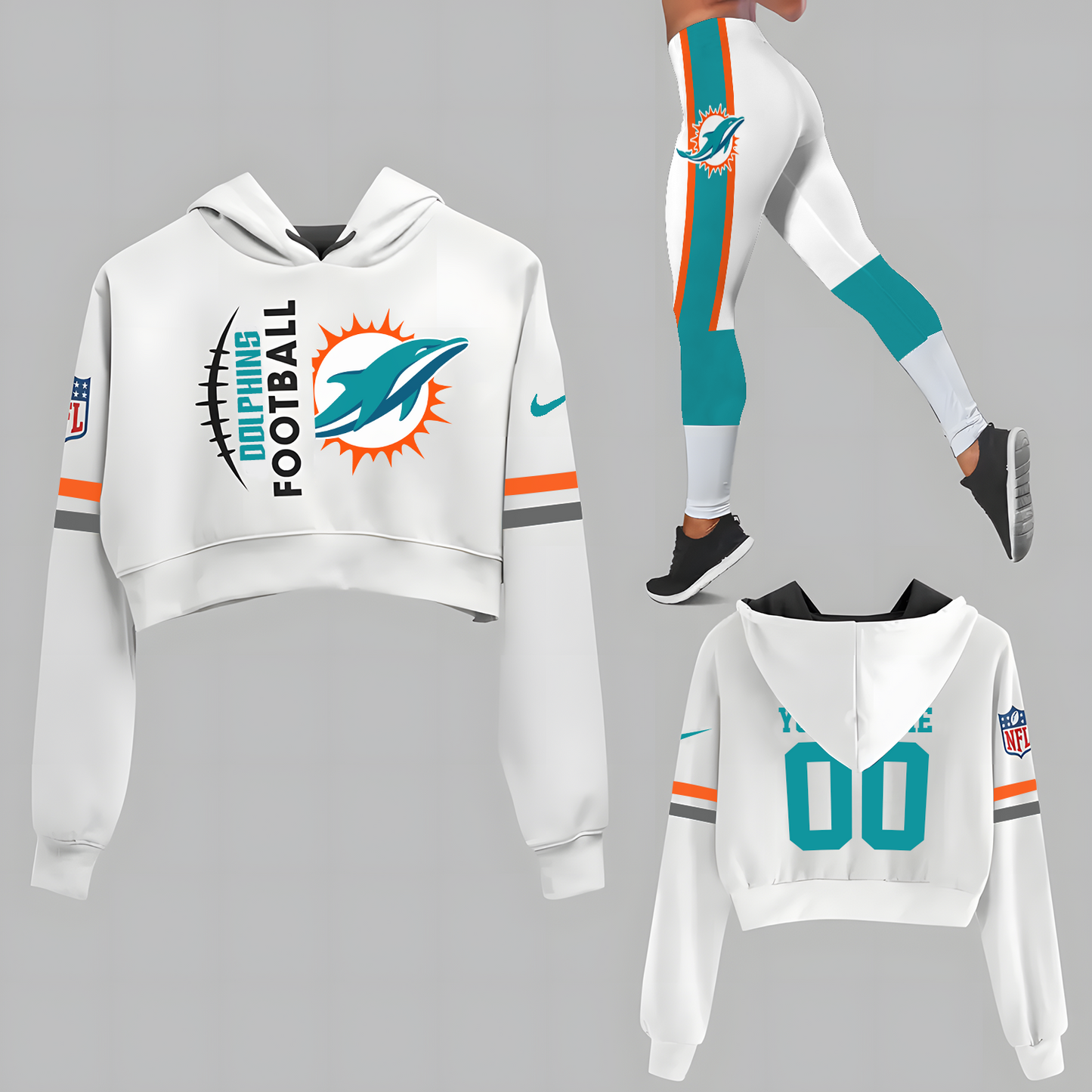 MIA x NFL Set Hoodie And Legging Workout DatND DVT