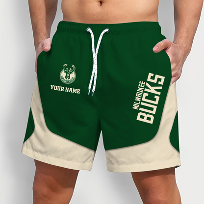 MIL x NBA Team Special Short Pants For Men Custom Name Gifts DATND TANTD
