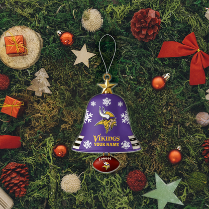 MIN x NFL Christmas Bell Ornament Custom Any Name DatND DVT