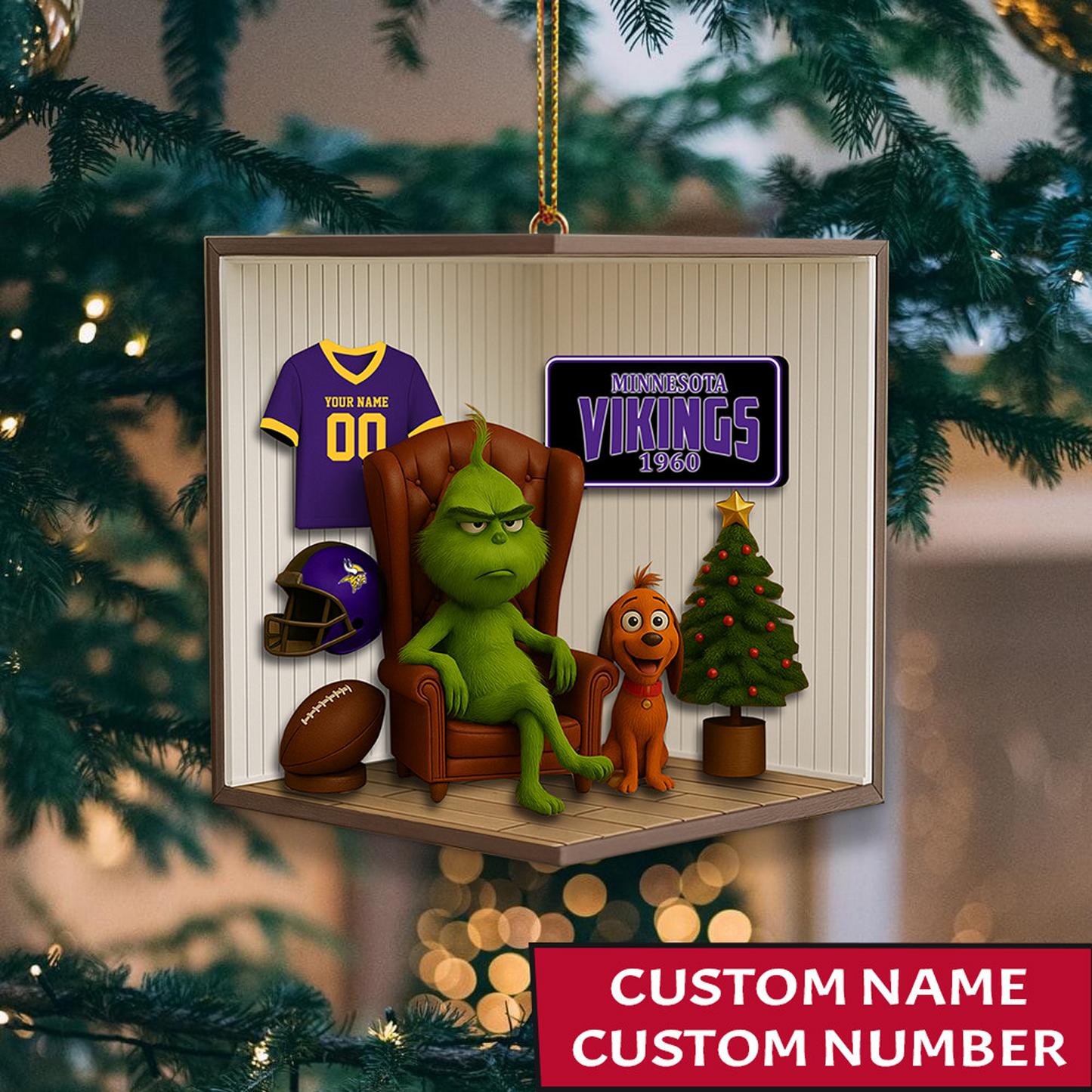 MIN x NFL Christmas Ornament DatND DVT