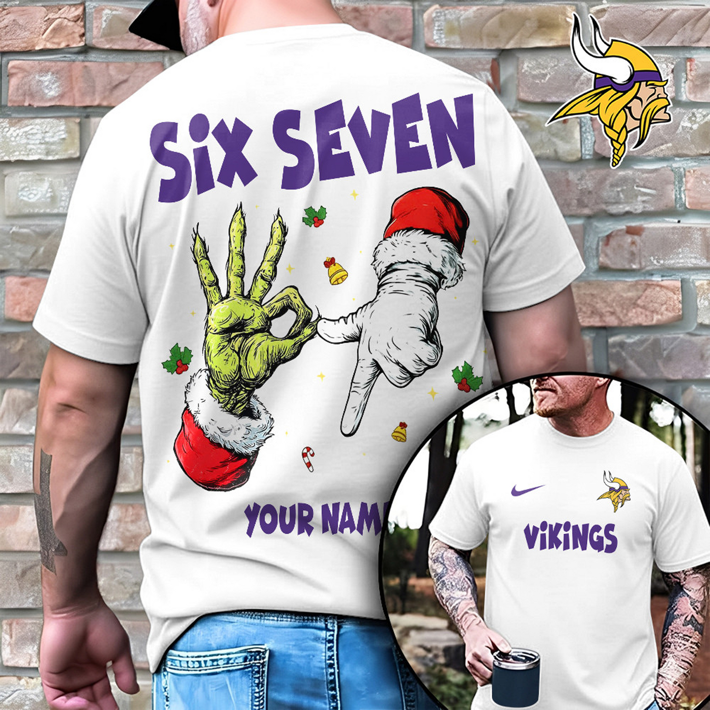 MIN x NFL Funny Six Seven Hot Trend Tshirt Custom Any Name DATND TANTD