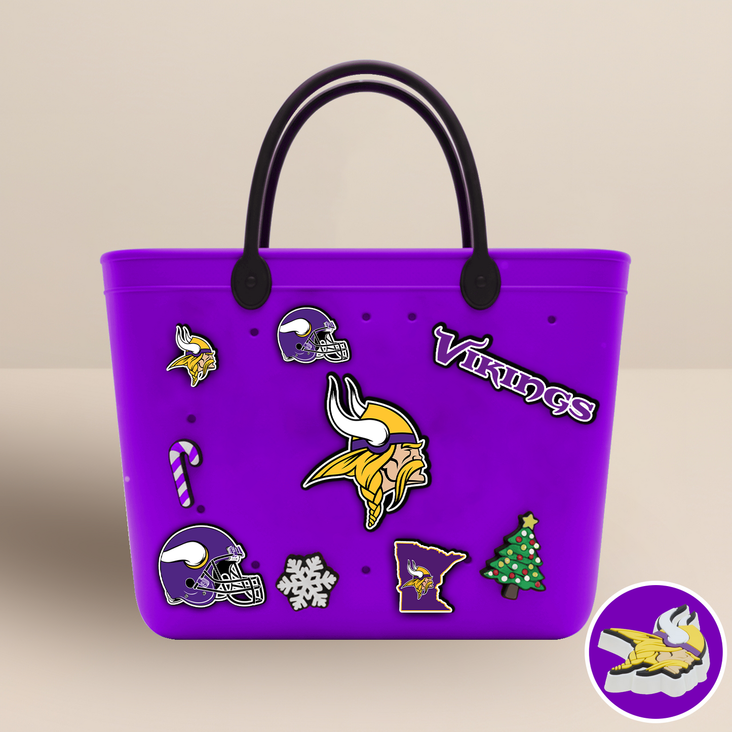 MIN x NFL Rubber Tote Bag with Team Charms DATND TANTD