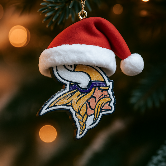 MIN x NFL Santa Hat Christmas Ornament 0811 DatND DVT