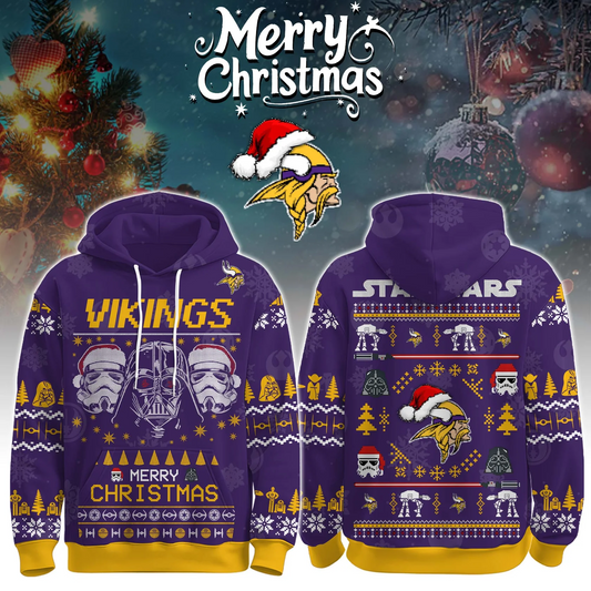 MIN x NFL Unisex Merry Christmas The Force Edition Hoodie DATND TANTD