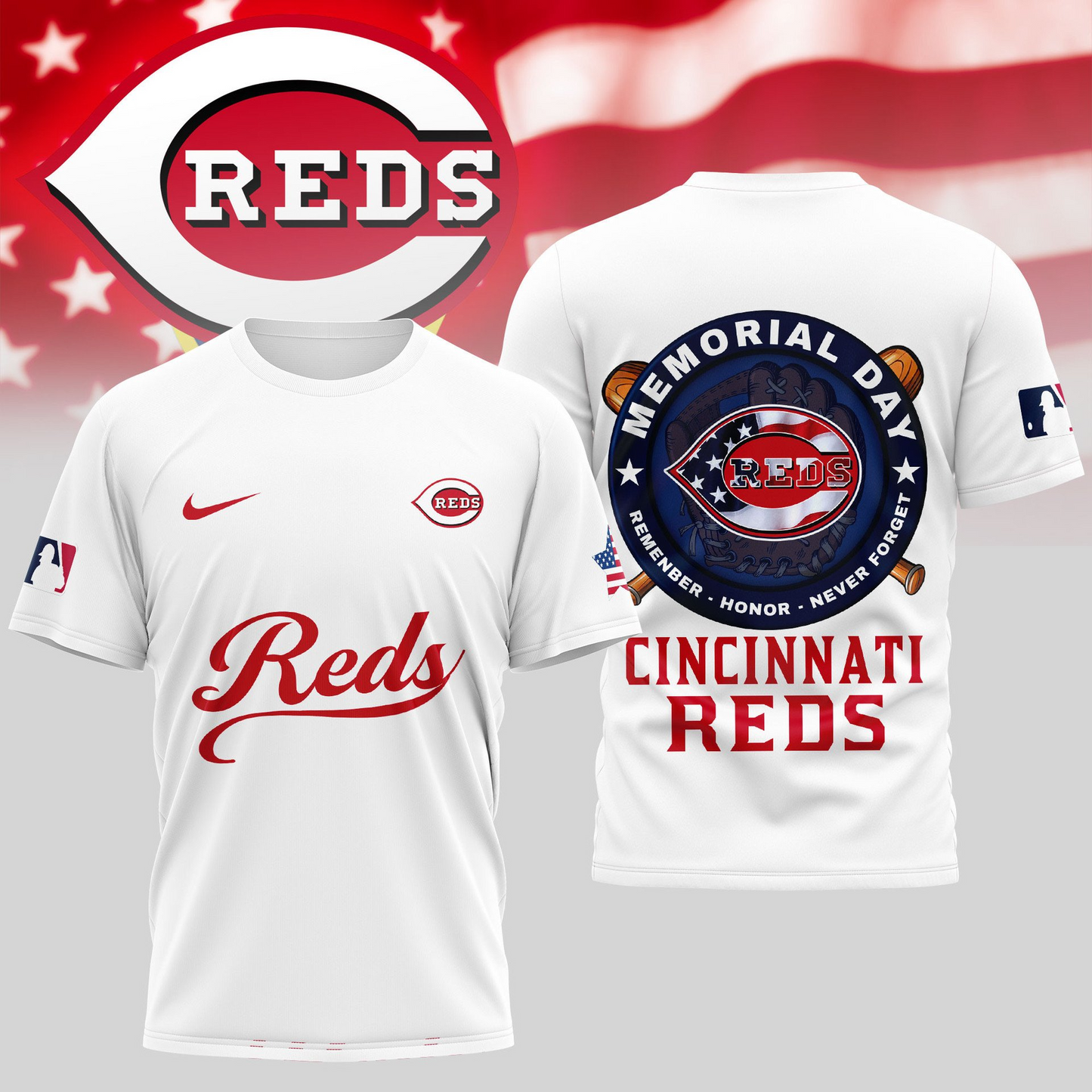 MLB Cincinnati Reds Memorial Day Shirt DDTTTV