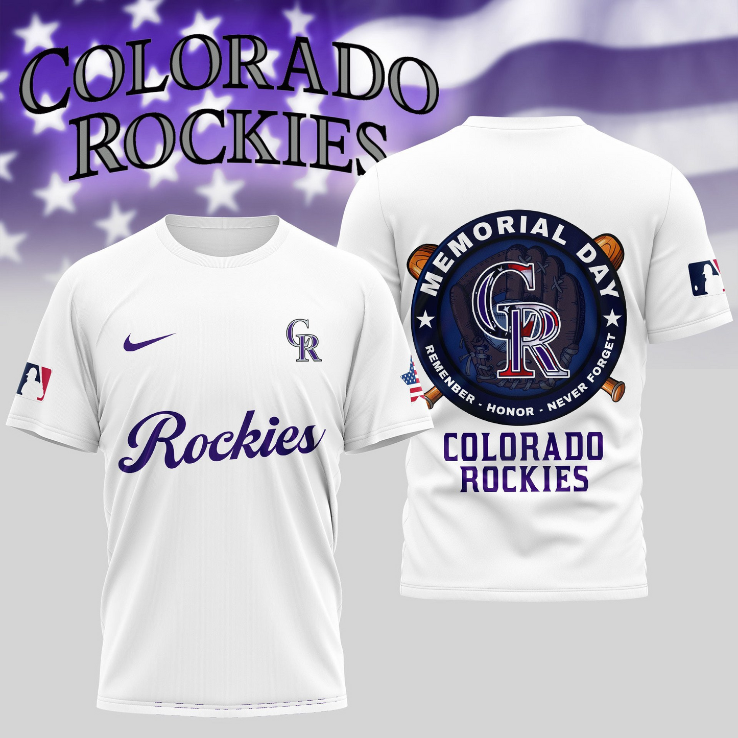 MLB Colorado Rockies Memorial Day Shirt DDTTTV