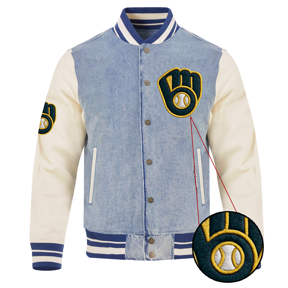 MLB MB Varsity Blues Mens Denim Varsity Jacket DDTCTND
