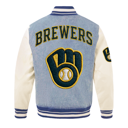 MLB MB Varsity Blues Mens Denim Varsity Jacket DDTCTND