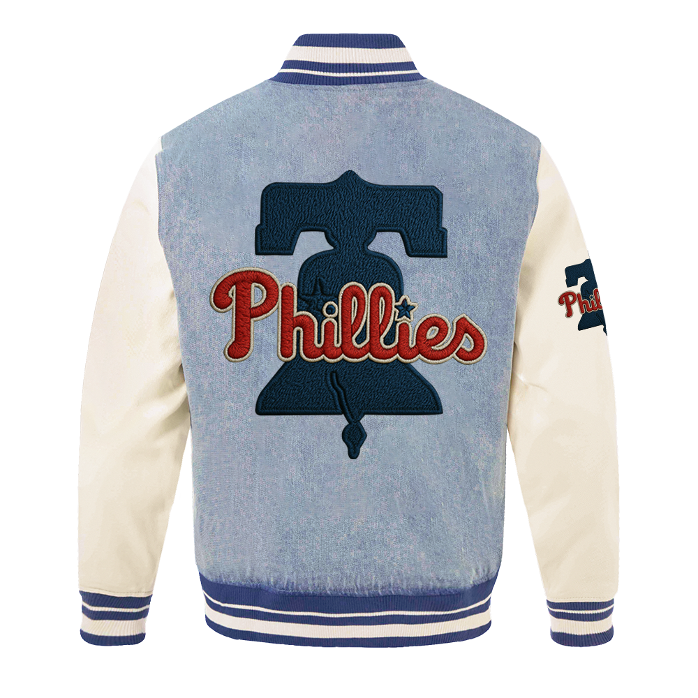 MLB PP Varsity Blues Mens Denim Varsity Jacket DDTCTND