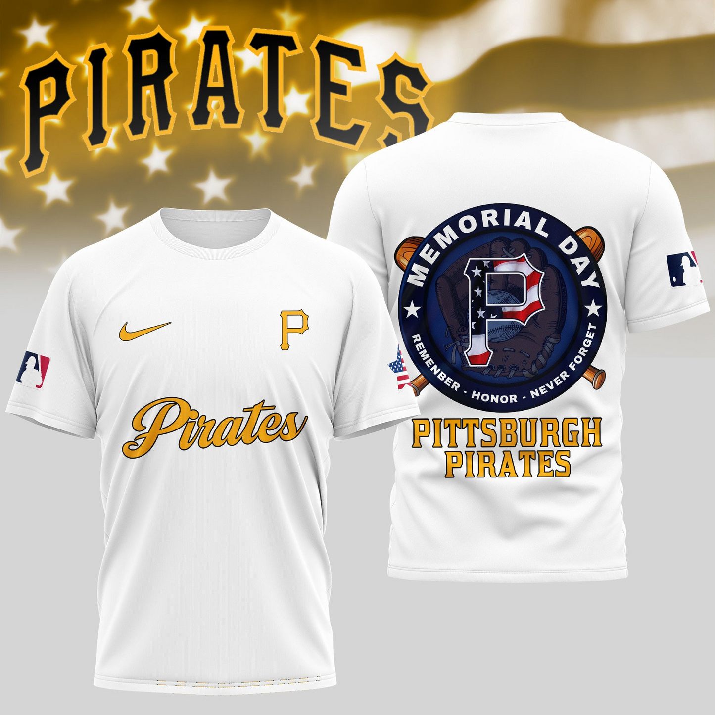 MLB Pittsburgh Pirates Memorial Day Shirt DDTTTV
