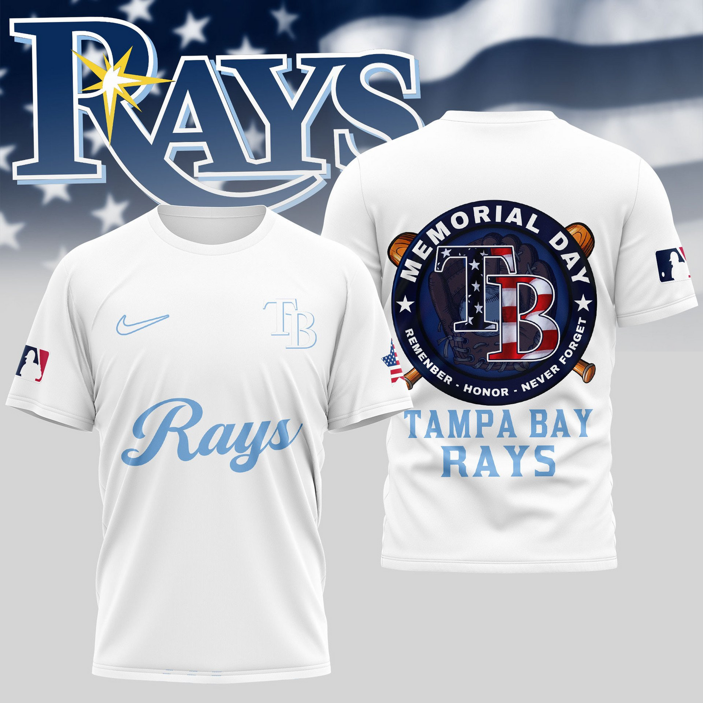 MLB Tampa Bay Rays Memorial Day Shirt DDTTTV