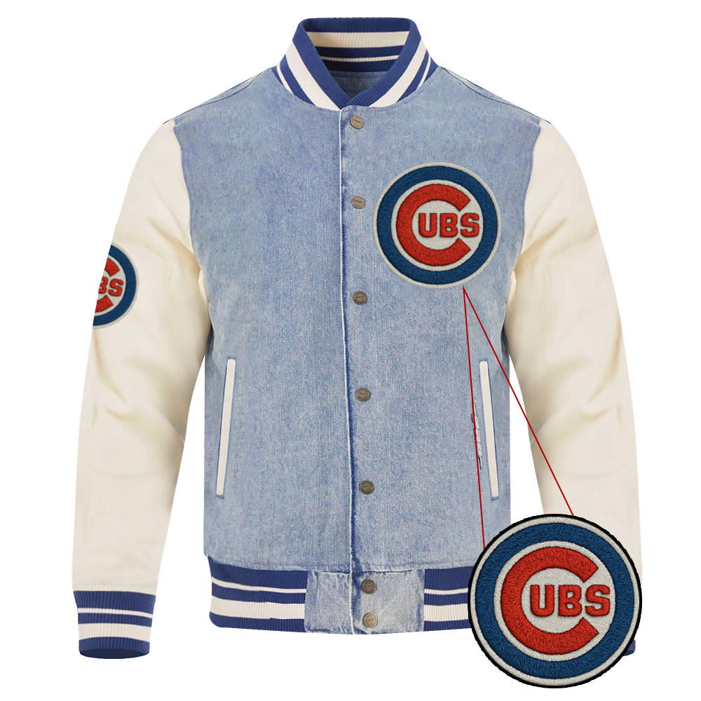 MLB CC Varsity Blues Mens Denim Varsity Jacket DDTCTND
