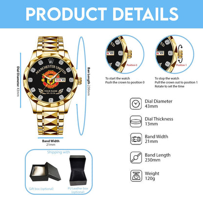 MUN x EPL Alloy Luxury Quartz Watch DatND DVT