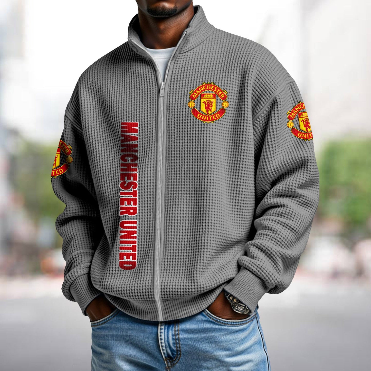 MUN x EPL Waffle Zip Up Sweatshirt DatND DVT