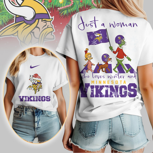 MV Premium NFL Just A Woman Who Loves Winter 3D Shirt DDT CTND