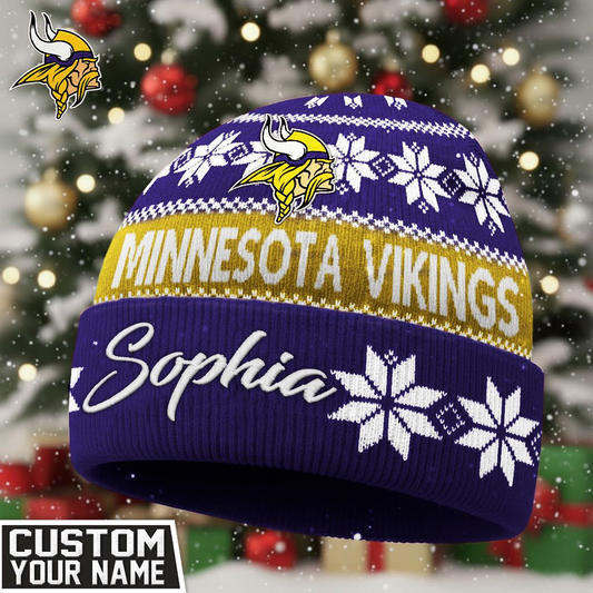 MV Premium NFL Personalized Football Beanie Hat DDT NTL