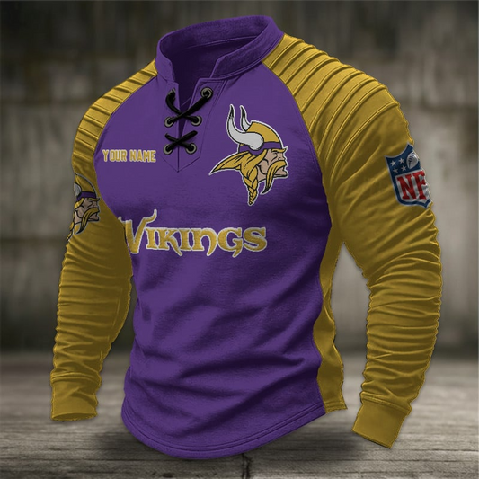 MV x NFL Men Stand Collar Long Sleeve Top DDT  CTND