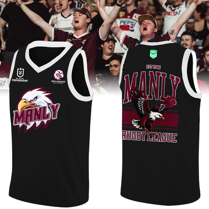 Manly Warringah Sea Eagles NRL Fear The Fortress Jersey TM V5