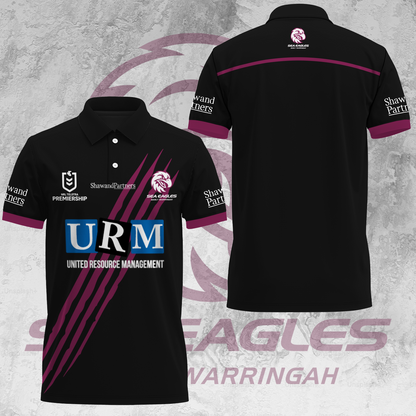 Manly Warringah Sea Eagles NRL Fear The Fortress Limited Edition Polo Shirt TM V21