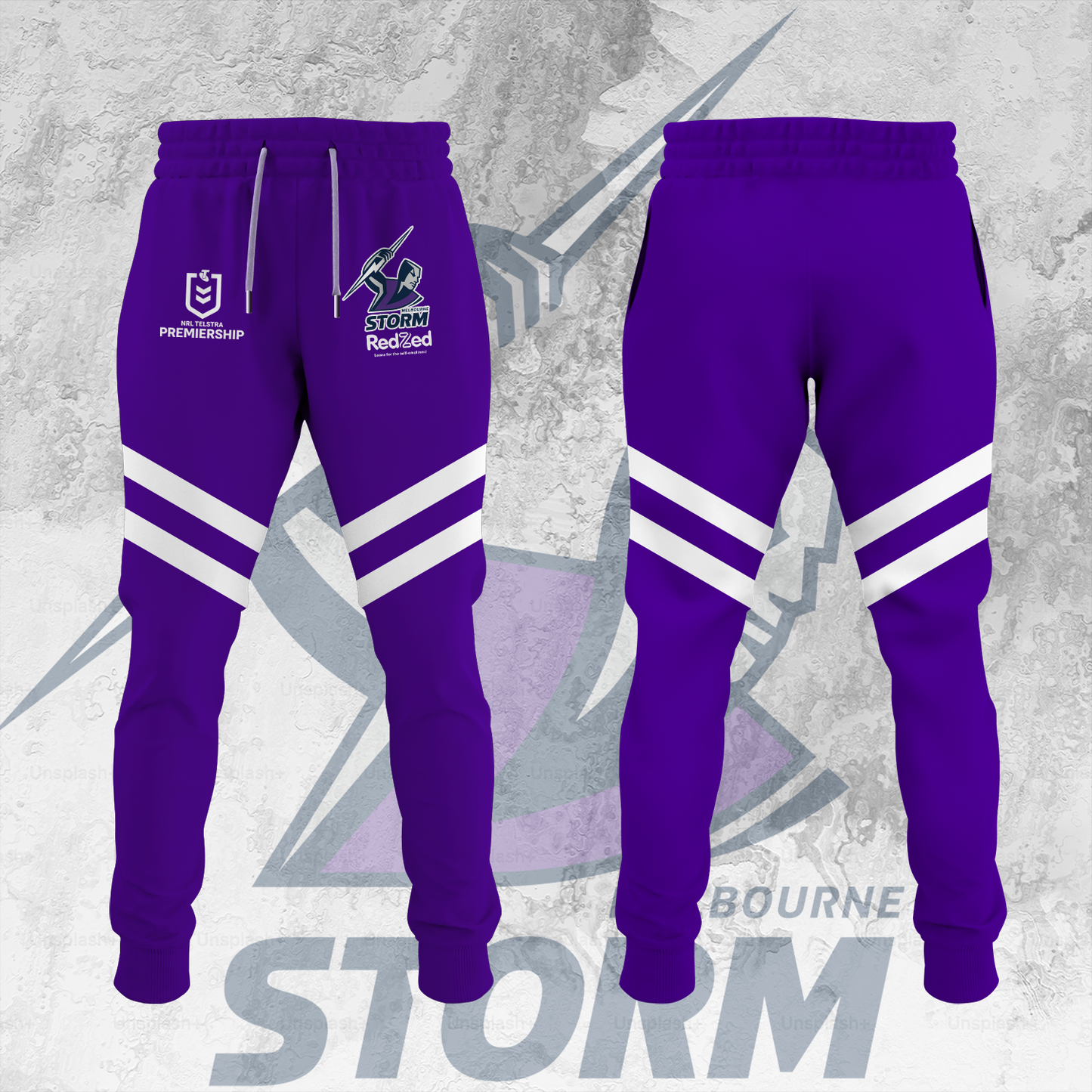 Melbourne Storm NRL 2025 Windbreaker Jacket TM NTA V4