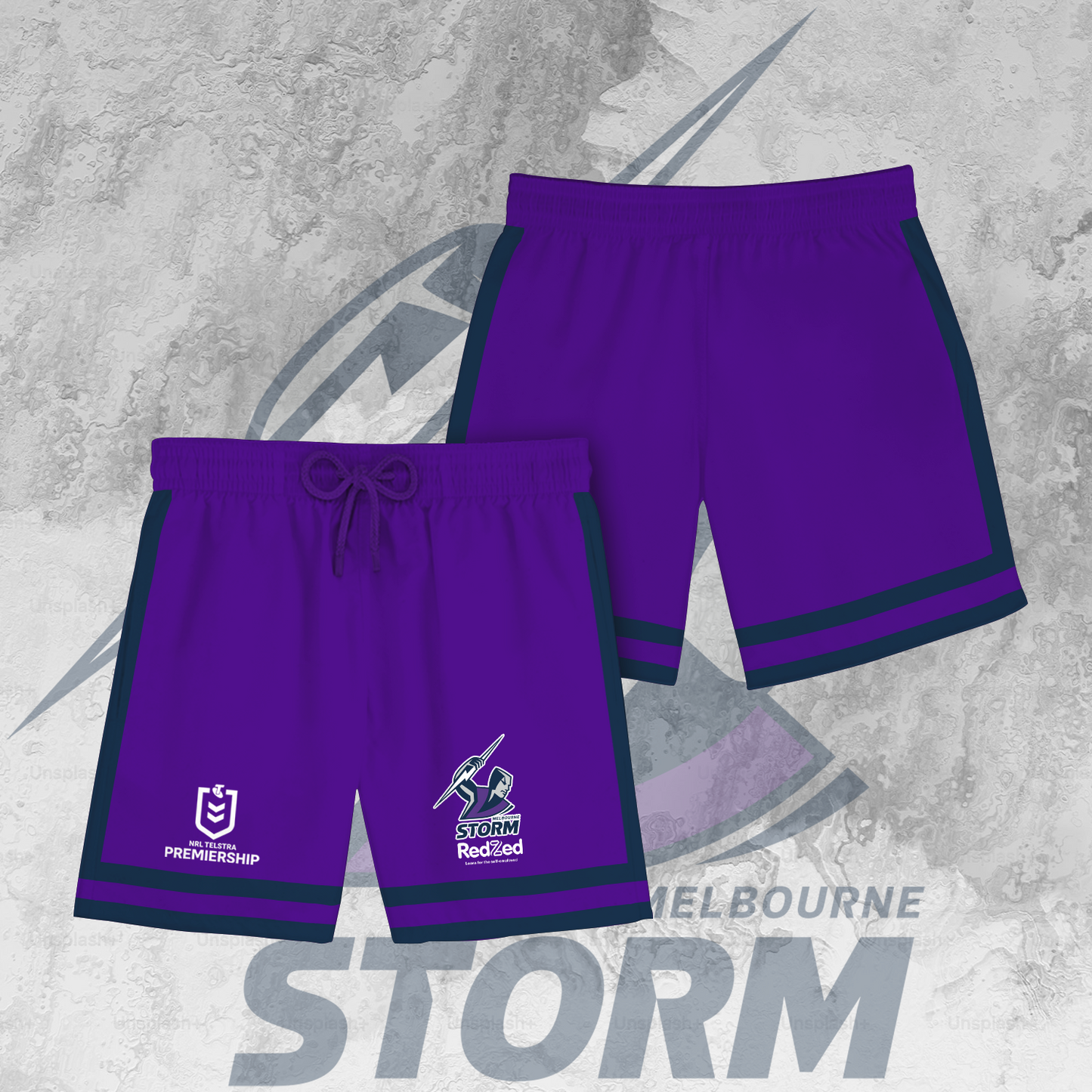 Melbourne Storm NRL 2025 Polo Shirt TM NTA V1