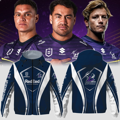 Melbourne Storm NRL 2025 Windbreaker Jacket TM NTA V9