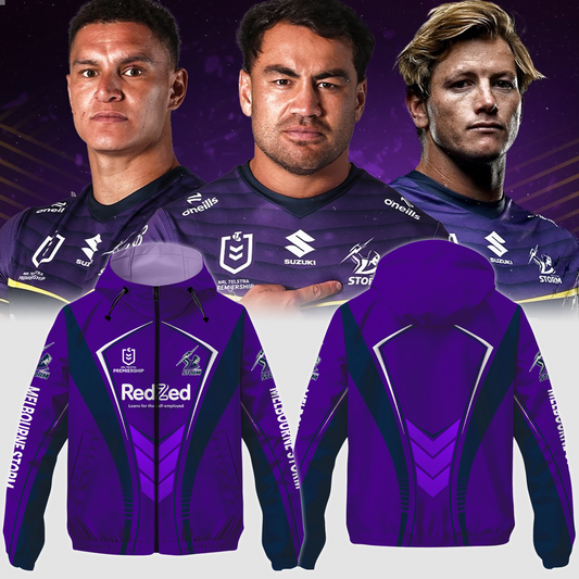 Melbourne Storm NRL 2025 Windbreaker Jacket TM NTA V2