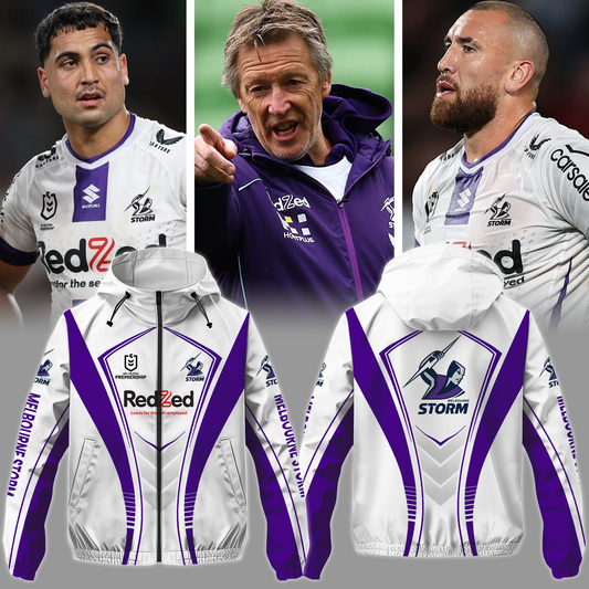 Melbourne Storm NRL 2025 Windbreaker Jacket TM NTA V7
