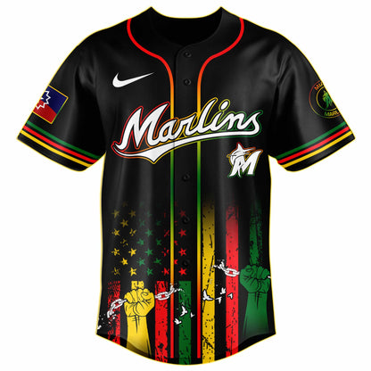 Miami Marlins MLB X Juneteenth Day Baseball Jerseys NDD