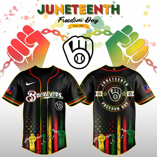 Milwaukee Brewers MLB X Juneteenth Day Baseball Jerseys NDD