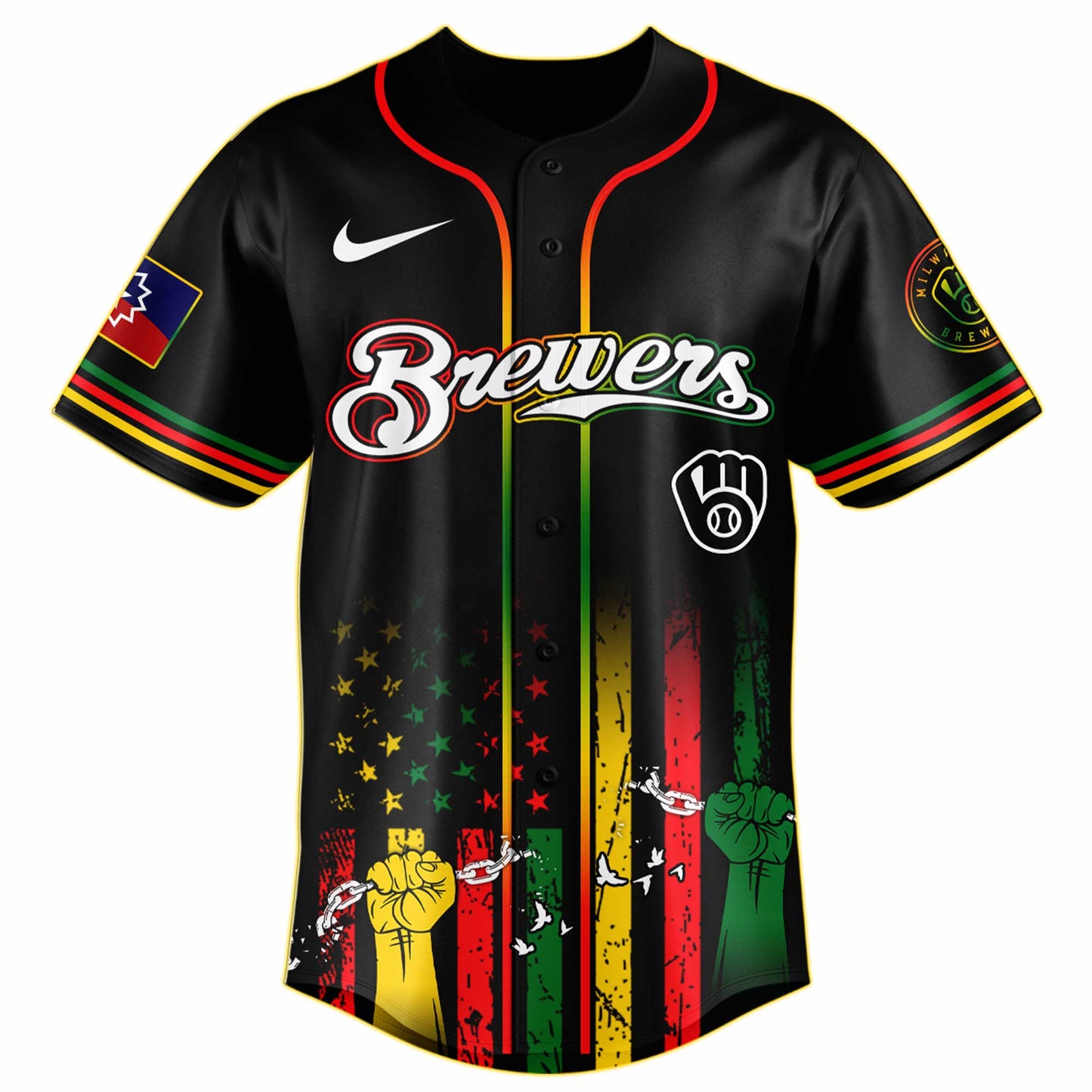 Milwaukee Brewers MLB X Juneteenth Day Baseball Jerseys NDD